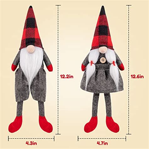 D Fantix Mr And Mrs Christmas Gnomes Plush Set Of 2 Handmade Swedish