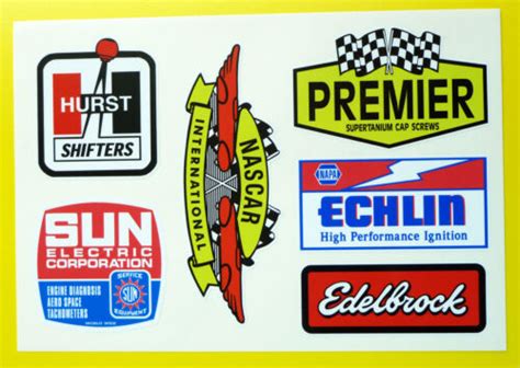 Hot Rod Retro Vintage Sticker Decal Chevy Drag Race Speed Tool Box Set