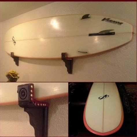 7 • pacifica surfboard rack. DIY surfboard wall rack. You can find everything you need in your craft store and Home Depot ...