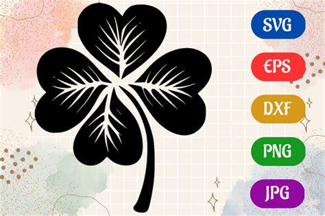 Shamrock Silhouette Vector Svg Eps Dxf Graphic By Creative Oasis