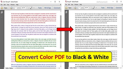 How To Convert Color Pdf To Black And White Youtube
