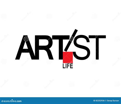 Artist Logo Design Vector Illustration 82252936