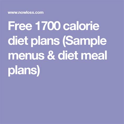 Free 1700 Calorie Diet Plans Sample Menus And Diet Meal Plans 1800