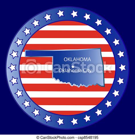 Oklahoma State Seal Stamp Usa Canstock