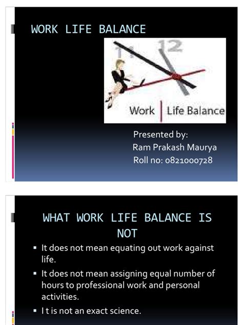 Work Life Balance Ppt