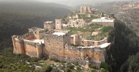 The Castle Of Salah Ad Din Syria Stands High On A Mountain Ridge