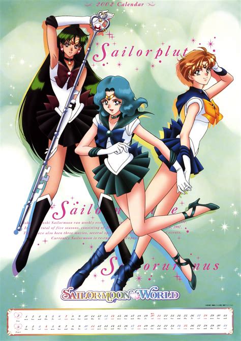 Sailor Moon Kaiou Michiru Meiou Setsuna Tenou Haruka Calendar Character Design Heels