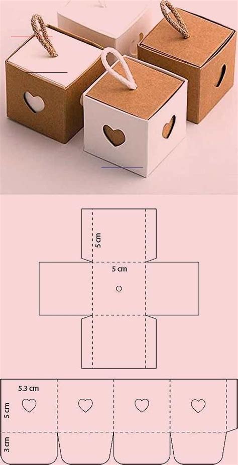 Caja Cuadrada Bonita De Cart N Para Regalo Paper Craft Diy Projects Paper Crafts Origami Diy