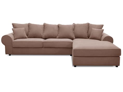 Pieds, accoudoirs, confort, couchage, revêtement et système petit canapé et 2 places canapé 3 et 4 places grand canapé et 5 places +. Canapé d'angle droit convertible 4 places en tissu beige ...