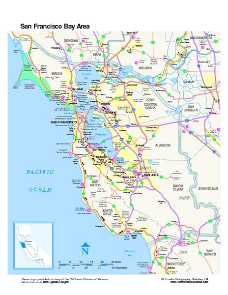 Printable Map Of San Francisco Bay Area Printable Map