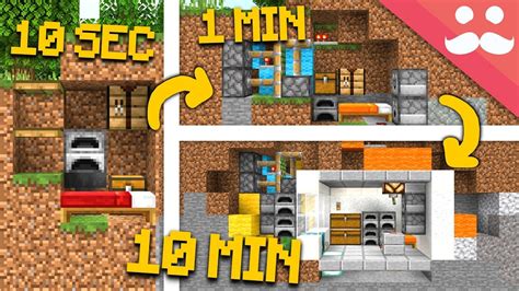 Minecraft Bunker 10 Minutes 1 Minute 10 Seconds Youtube
