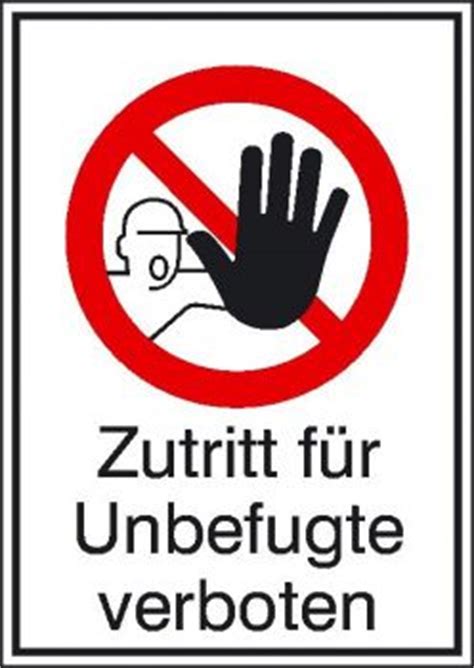 Schild, zutritt verboten ▶ jetzt vom experten kaufen! kennzeichnung.de | der Online-Schilder-Shop - Zutritt für ...