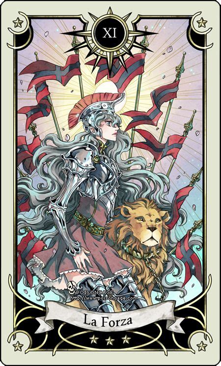 Tarot Card 11 The Strength By Rann Poisoncage Tarot Cards Art Tarot