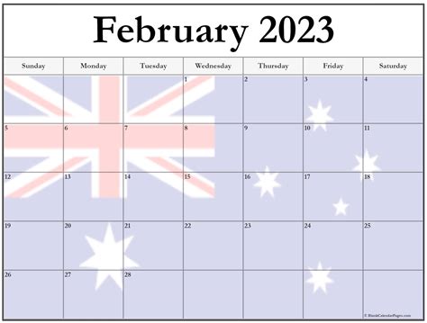 February 2023 Calendar Australia Gambaran