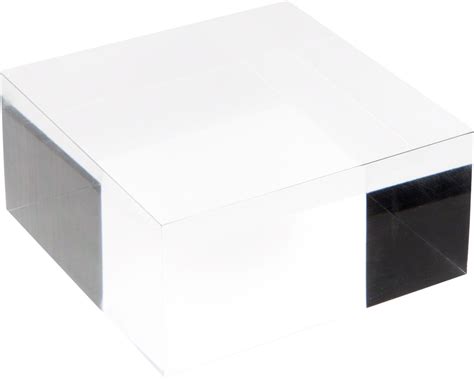 Plymor Clear Polished Acrylic Square Display Block 2 H X 4 W X 4 D