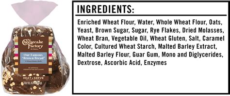 What Are The Ingredients In Cheesecake Factory Brown Bread