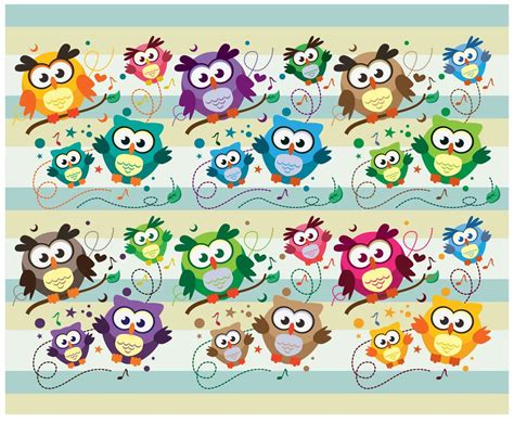 Cute Owl Pattern Vector Art And Graphics