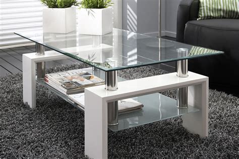 For more compact spaces, choose from our range of stylish nests of tables. White Modern Rectangle Glass & Chrome Living Room Coffee ...