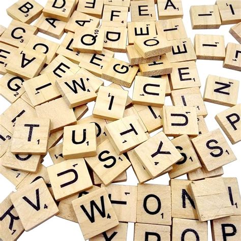 500pcs Wood Letter Tileswooden Scrabble Tiles A Z Capital Letters For