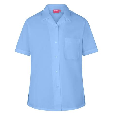 Sky Blue School Shirt Revere Collar 3yrs L Girls School Shirts