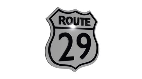Sign Route 29 3d Model By Rogerds