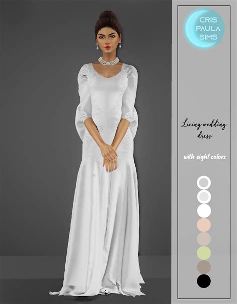 The Sims 4 Liciny Wedding Dress Cris Paula Sims