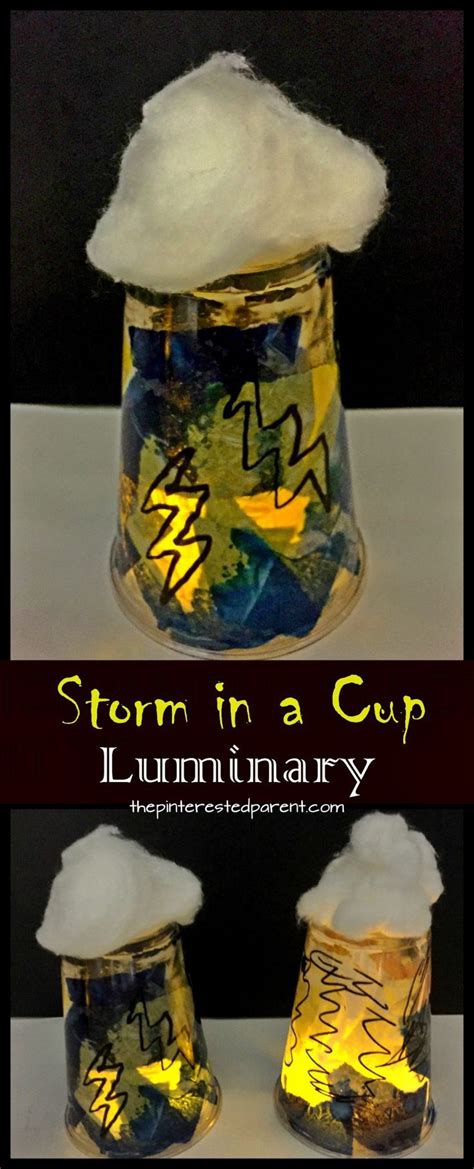 Lightning Storm In A Cup Luminary The Pinterested Parent Weather