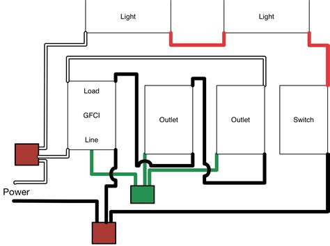 Wiring diagram of single tube light installation with electronic ballast. electrical - How to add GFCI-protected switches and lights to a 2-wire garage circuit - Home ...