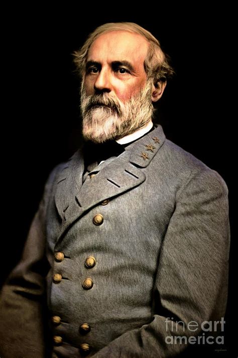 Portrait Of Civil War Confederate General Robert Edward Lee Colorized