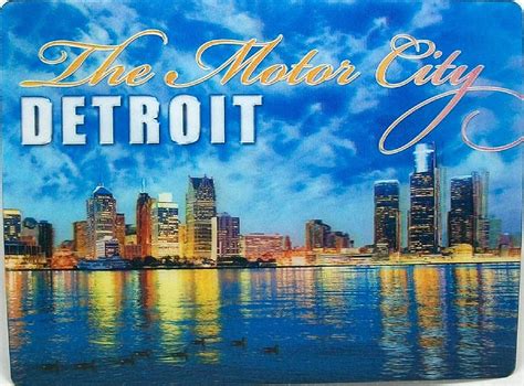 Detroit Michigan The Motor City 3d Postcard