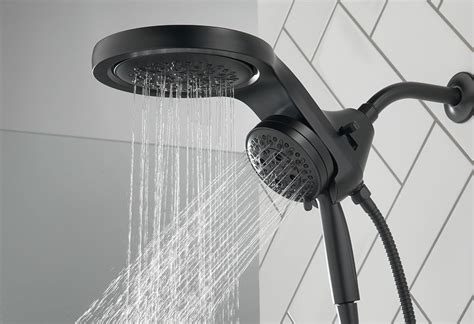 Geometric forms, squared corners, and straight lines create an urban focal point for today's. Delta Black Shower Head | Tyres2c