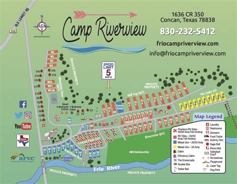 Site Map Frio River Cabins And Rv Sites Camp Riverview