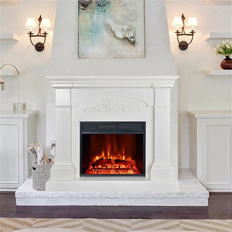 Electric Fireplace With Mantel Heater Southern Enterprises Canyon