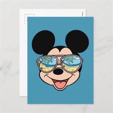 Mickey Mickey Tropical Sunglasses Postcard Zazzle