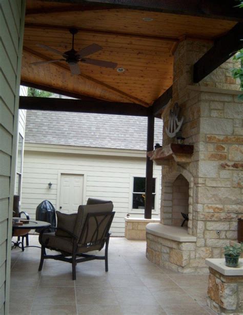 Outdoor Fireplace Austin Decks Pergolas Covered Patios Porches More