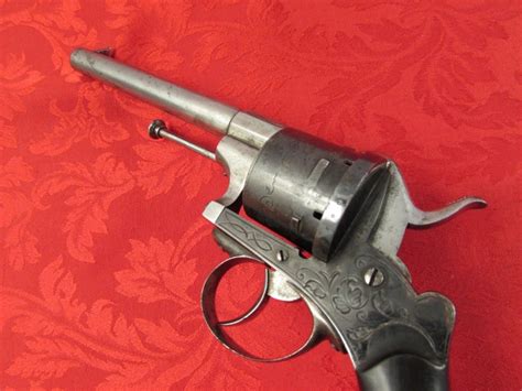 218 Nice Civil War Era French 11mm Pinfire Revolver Antiquefirearms