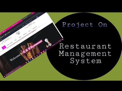 Online Restaurant Management System In PHP MYSQL Final Year