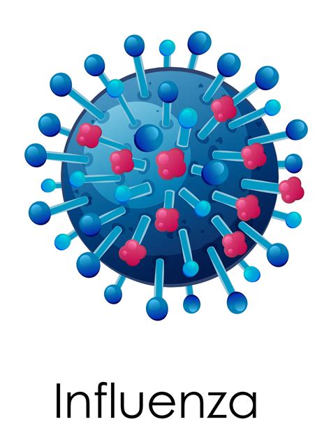 Influenza Virus On White Background 446105 Vector Art At Vecteezy