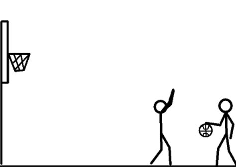 Stickman Playing Basketball 