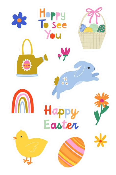 Free Easter Printable Stickers A Peace Of Werk By Eliza Todd