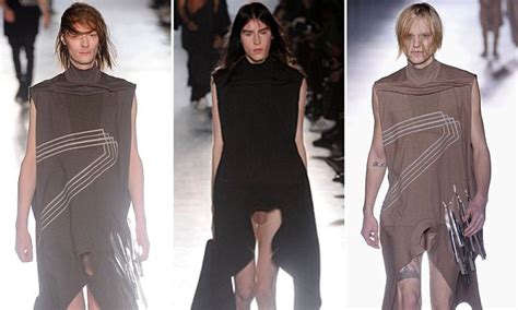 rick owens shows full frontal male nudity on the catwalk daily mail online