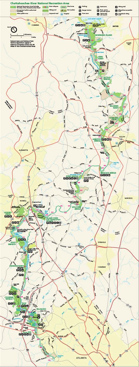 Chattahoochee River National Recreation Area Park Map Bringing You