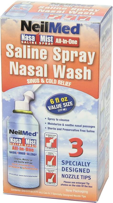 Neilmed Nasamist All In One Multi Purpose Saline Spray 63 Fl Oz