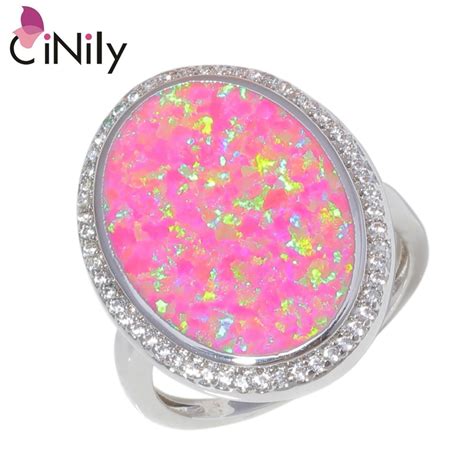 CiNily Created Pink Fire Opal Cubic Zirconia Silver Plated Wholesale