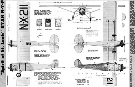 Spirit Of Saint Louis Ryan N Y P 5 View June 1957 Air Trails