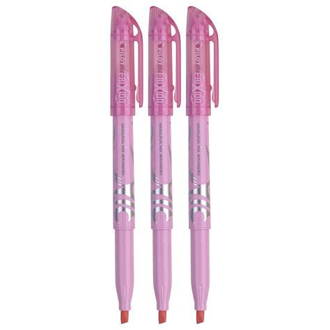 Pilot Frixion Pastel Erasable Highlighter Chisel Tip Pink Ink 3