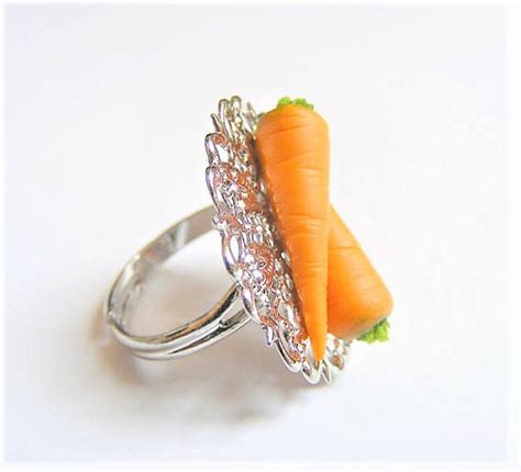Food Jewelry Carrot Ring Joke Engagement Ring Carrots Ring Etsy Uk