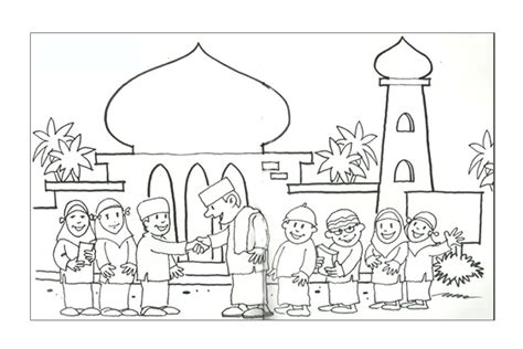 Masyarakat disini biasanya senang melakasanakan iftar dipekarangan sultan ahmed. Gambar Mewarnai Hari Raya Idul Fitri | Semburat Warna