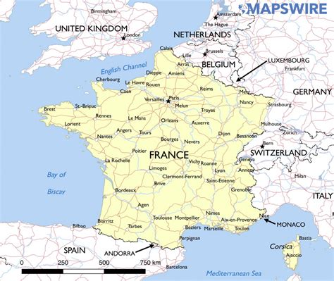 Printable Map Of France With Cities Printable Maps