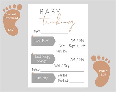 Baby Tracker Printable Daily Routine Schedule Etsy Australia